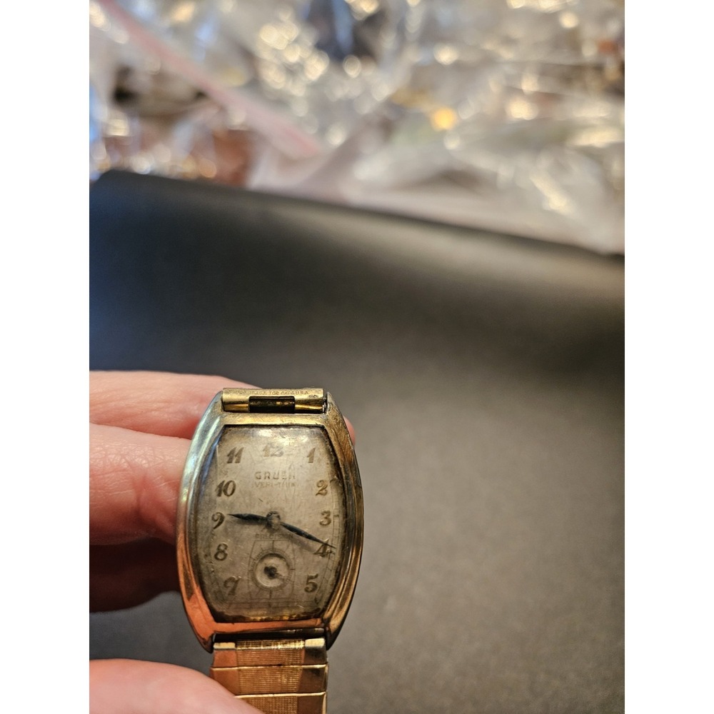 Vintage GRUEN VERI-THIN Flex Band Gold Filled Watch (599) - Picture 9 of 9